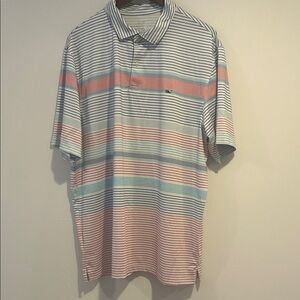 Vineyard Vines Striped Polo Shirt - Blue, Pink, White
